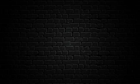 Abstract dark brick wall background. Illustrazione stock