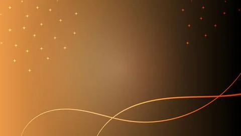 Abstract dark bronze background with glowing curved lines and light particle Stock Illustration
