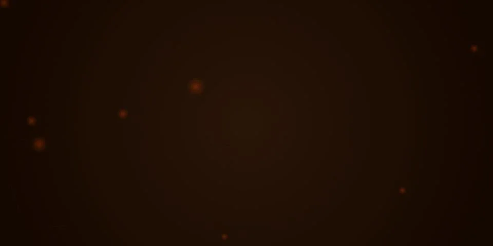 Abstract dark brown background with glowing orange particles Stock Illustration