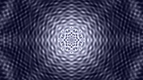 Abstract Dark Brown Fractal Pattern with Central Light Burst and Rippling Wav Stock Footage 333083775