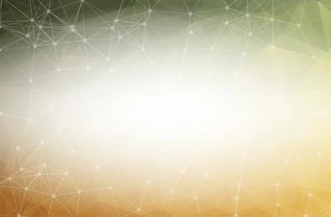 Abstract Dark Brown Polygonal Space Background with Connecting Dots and Lines Stock Illustration