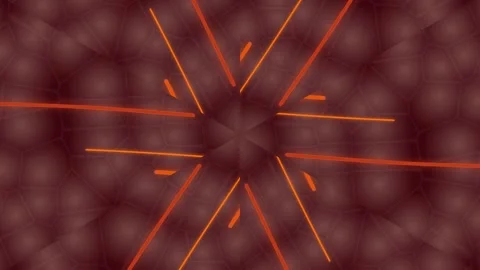Abstract Dark Cellular Background with Radiating Orange Energy Lines Stock Footage 334863150