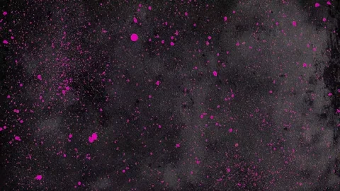 Abstract Dark Charcoal Texture Background with Vibrant Pink Paint Splatters Stock Footage 341465295
