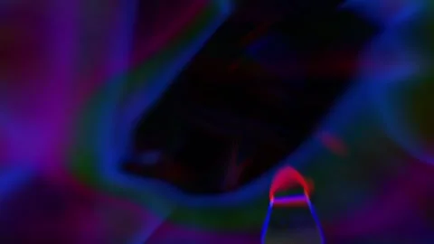 Abstract Dark Chromatic Glow Background With Blurred Prism Light Stock Footage 332304493
