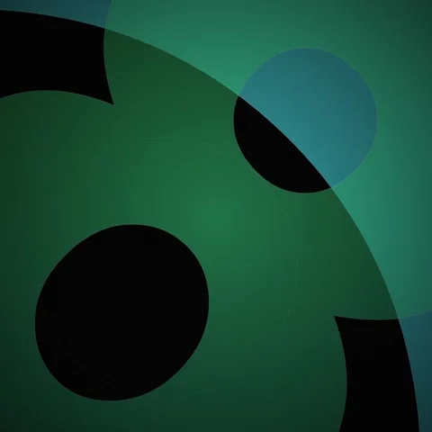 Abstract Dark Circle Partially Obscuring Yellow Gradient Background - Minim.. Stock Footage 346282045