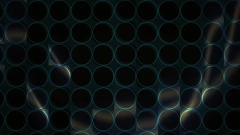 Abstract Dark Circles with Light Rays and Reflections. Stock Footage 333911725