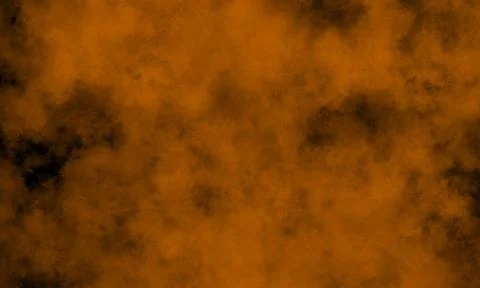 Abstract Dark Cloud Texture Background With Orange Smoke Atmosphere Stock Photos