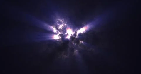 Abstract dark cloudy overcast sky and sun rays in bad weather, abstract bac.. Stock Illustration