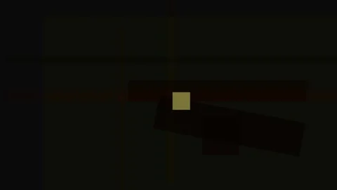 Abstract dark composition with a single golden square and intersecting lines Stock Footage 335441393