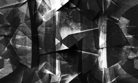 Abstract dark concrete polygonal structure background Stockillustratie