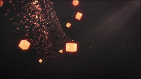 Abstract Dark Cubes Rotating background Stock Footage 236696969