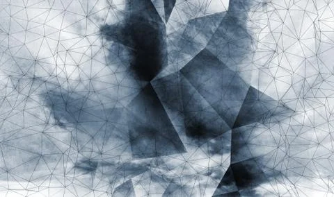 Abstract dark digital 3d polygonal surface background texture Stock Illustration