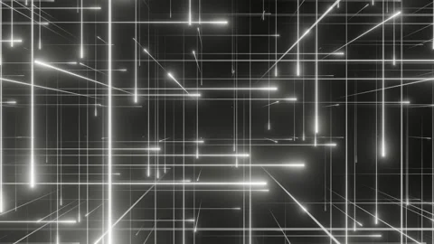 Abstract dark digital beam matrix seamless looping animation Stock Footage 161807367
