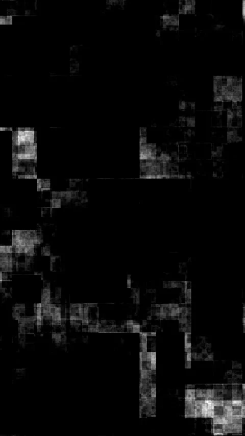 Abstract Dark Digital Glitch Background with Shifting White Geometric Noise Patt Stockbeeldmateriaal 334211491
