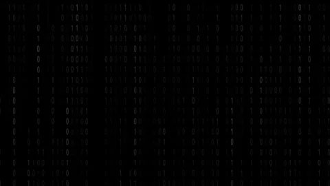 Abstract Dark Digital Glitch Background with Vertical Matrix Lines and Tech.. Stock Footage 345779420
