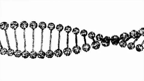 Abstract Dark DNA Double Helix Depth of Field Rotation Stock Footage 122652290