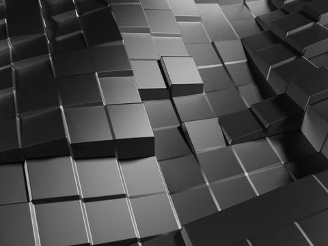 Abstract dark extruded wavy blocks background. minimal light clean corporat.. Stock Illustration