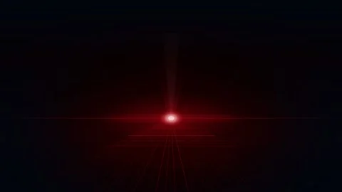 Abstract dark featuring a glowing white sphere at the horizon of a receding.. Stock Footage 346733519