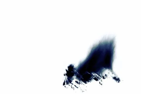 Abstract of dark flame on white background Stock Illustration
