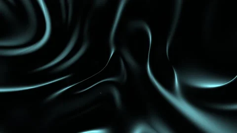 Abstract dark flowing liquid waves with blue highlights, futuristic background Stockbeeldmateriaal 332108405