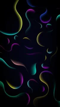Abstract dark fluid background with vibrant neon gradients of purple blue t.. 스톡 일러스트