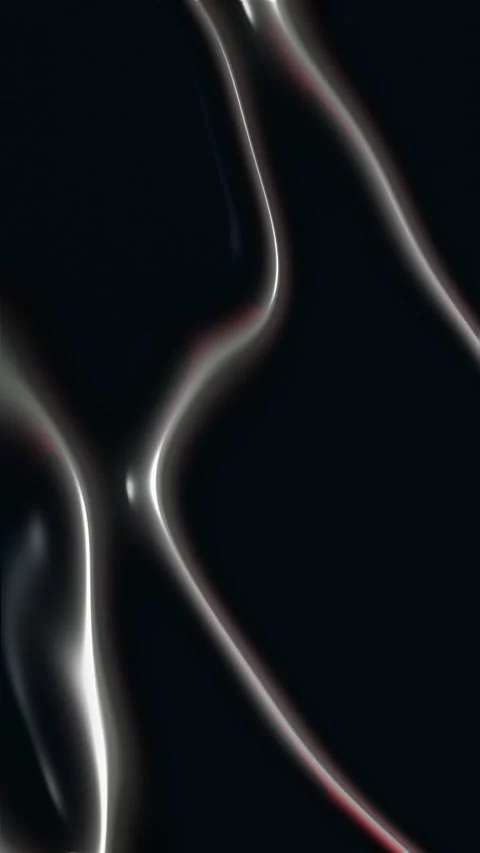Abstract dark fluid surface, flowing silk texture, smooth glossy background Stock Footage 345483112