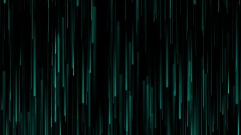 Abstract dark futuristic motion background with falling cyan blue matrix lines Video stock 337461551