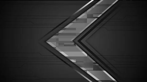 Abstract dark geometric background with a diagonal arrow shape and sleek mo.. Stock Footage 339277638
