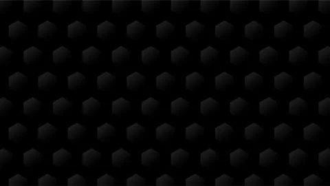 Abstract dark geometric background with repeating black hexagonal pattern. Stock Illustration