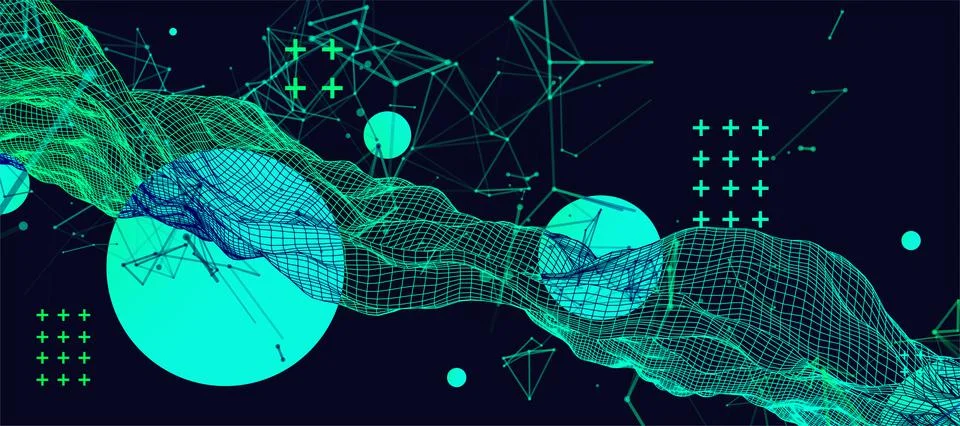 Abstract dark geometric  background. Vector illustration Stock Illustration