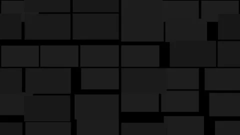 Abstract Dark Geometric Blocks Shifting Seamlessly Loop Background. Stock Footage 345779486