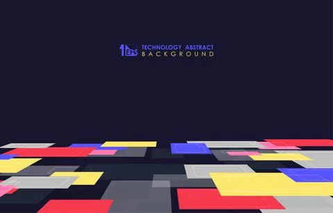 Abstract dark geometric pattern design of square style template. 스톡 일러스트