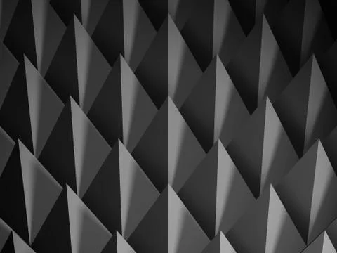 Abstract dark geometric structure, cg background 3 d Illustrazione stock