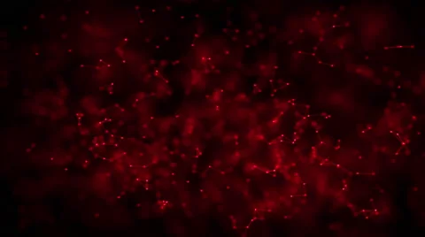 Abstract dark geometrical background with red lines and dots Stock Footage 66685537