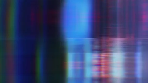 Abstract Dark Glitch Background With Blue and Magenta Vertical Light Stock Footage 332305131