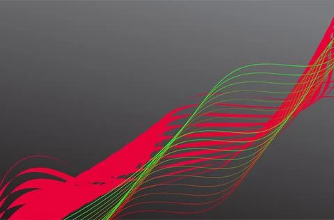 =Abstract dark gradient background with dynamic smooth shapes on it Stock Illustration