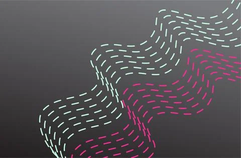 =Abstract dark gradient background with dynamic smooth shapes on it Stock Illustration