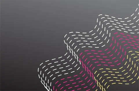 =Abstract dark gradient background with dynamic smooth shapes on it Stock Illustration