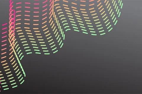 =Abstract dark gradient background with dynamic smooth shapes on it Stock Illustration