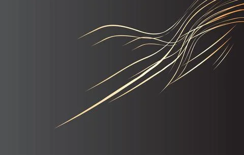 Abstract dark gradient design with golden shapes and smooth curves Stock Illustration