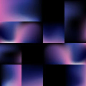 Abstract dark gradient grid background with deep blue and purple tones, min.. Illustrazione stock