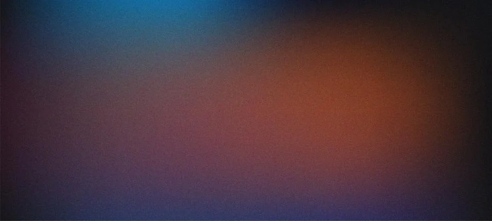Abstract Dark Grainy Gradient Background with Blue and Orange Soft Light Le.. Stock Illustration