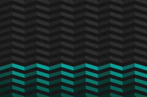 Abstract dark gray and teal chevron pattern with a modern geometric design Stock Illustration