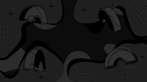 Abstract dark gray background with 3d arches and plus symbols Stock Footage 321281218