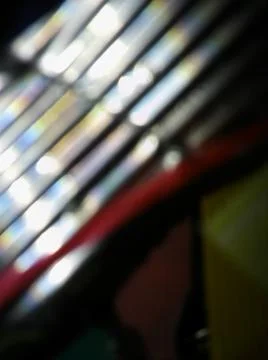 Abstract dark gray background with different elements in space in close up ef Foto stock