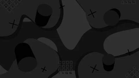 Abstract dark gray background with geometric shapes and crosses Stock Footage 307611230