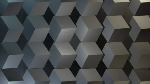 Abstract dark gray cubic background with slowly moving cubes Видео 273923168