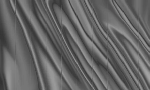 Abstract Dark Gray Flowing Silk Texture Background Stock Illustration