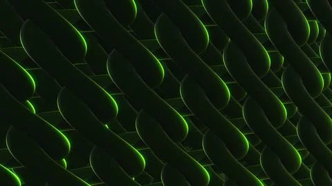 Abstract Dark Green 3D Chain Link Pattern Background, Futuristic Interlocki.. イラスト素材