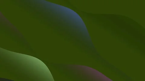 Abstract Dark Green 3D Flowing Waves Background Stock-Footage 330719921